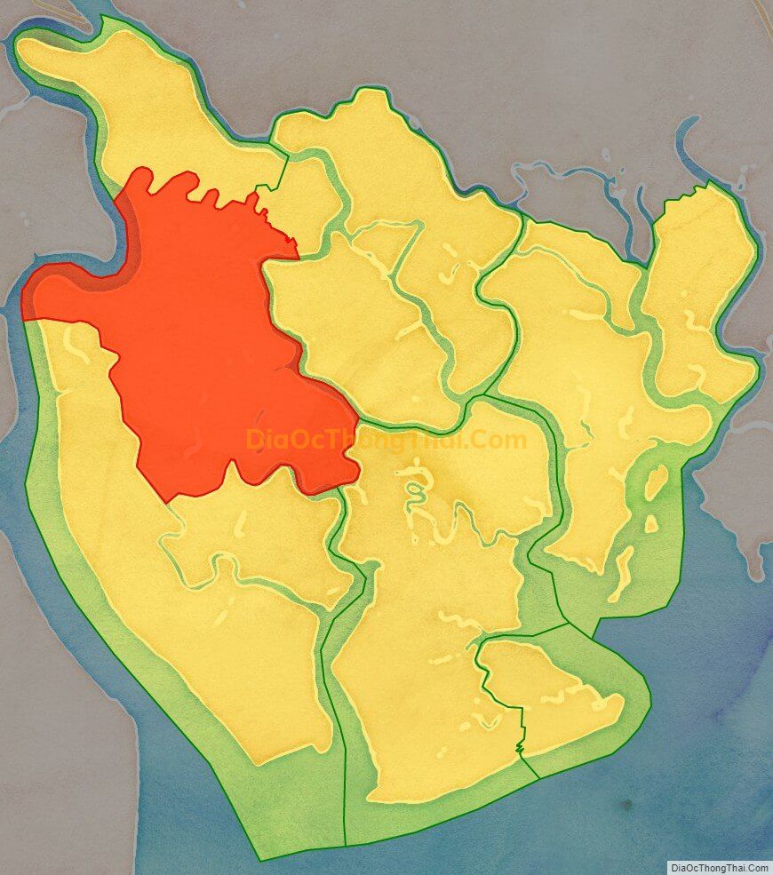 Bản đồ vị trí và địa giới hành chính Xã An Thới Đông, huyện Cần Giờ