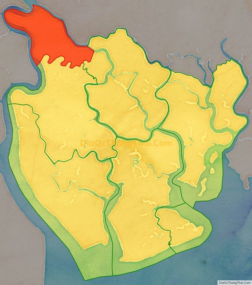 Bản đồ vị trí và địa giới hành chính Xã Bình Khánh, huyện Cần Giờ
