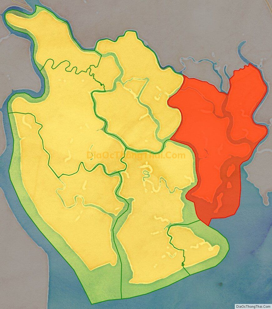 Bản đồ vị trí và địa giới hành chính Xã Thạnh An, huyện Cần Giờ