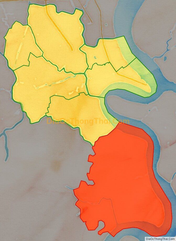 Bản đồ vị trí và địa giới hành chính Xã Hiệp Phước, huyện Nhà Bè
