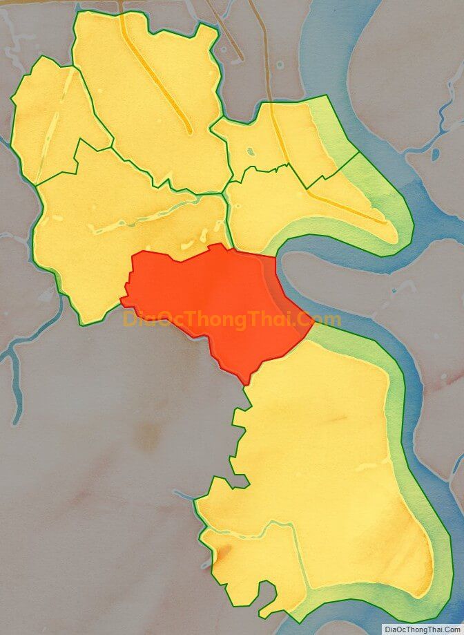 Bản đồ vị trí và địa giới hành chính Xã Long Thới, huyện Nhà Bè
