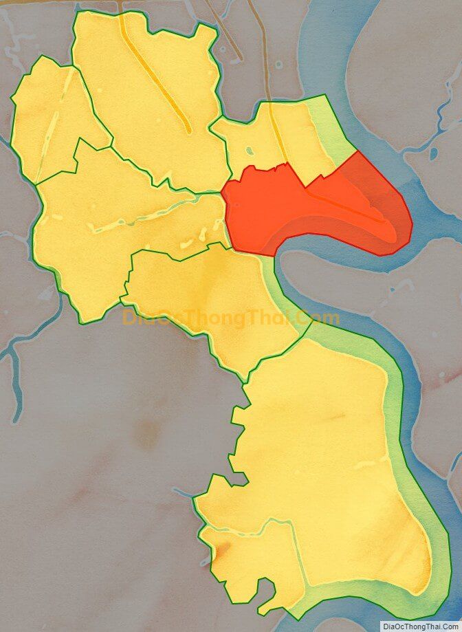 Bản đồ vị trí và địa giới hành chính Xã Phú Xuân, huyện Nhà Bè