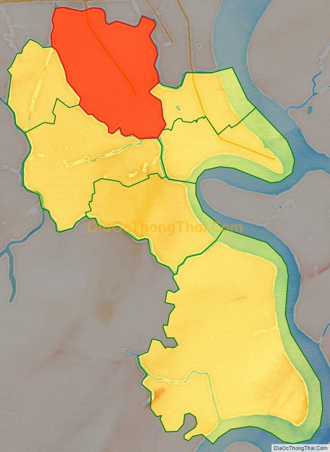 Bản đồ vị trí và địa giới hành chính Xã Phước Kiển, huyện Nhà Bè