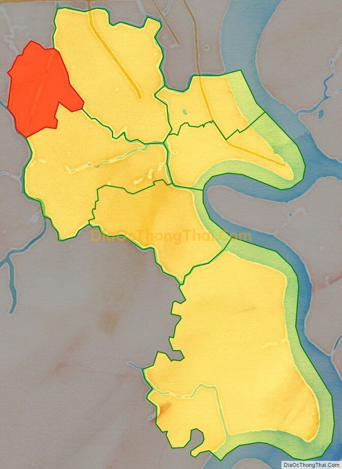 Bản đồ vị trí và địa giới hành chính Xã Phước Lộc, huyện Nhà Bè