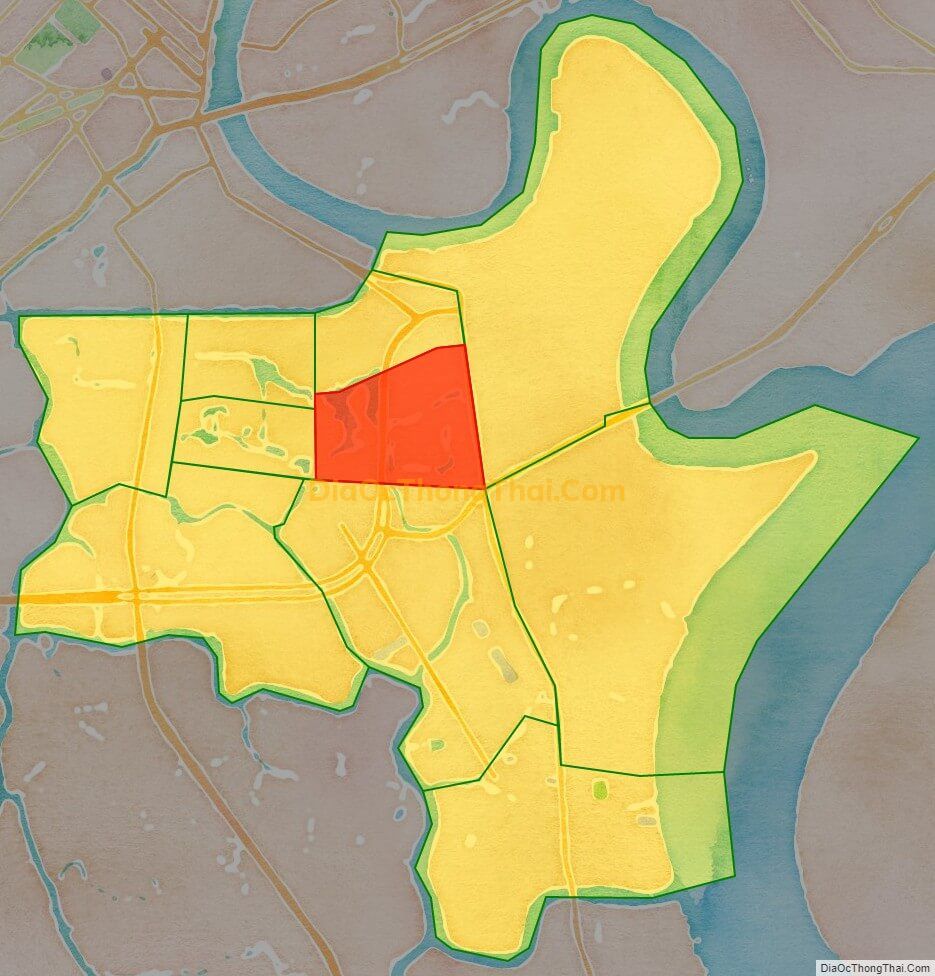 Bản đồ vị trí và địa giới hành chính Phường Bình Thuận, Quận 7