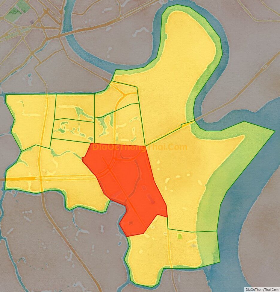 Bản đồ vị trí và địa giới hành chính Phường Tân Phú, Quận 7