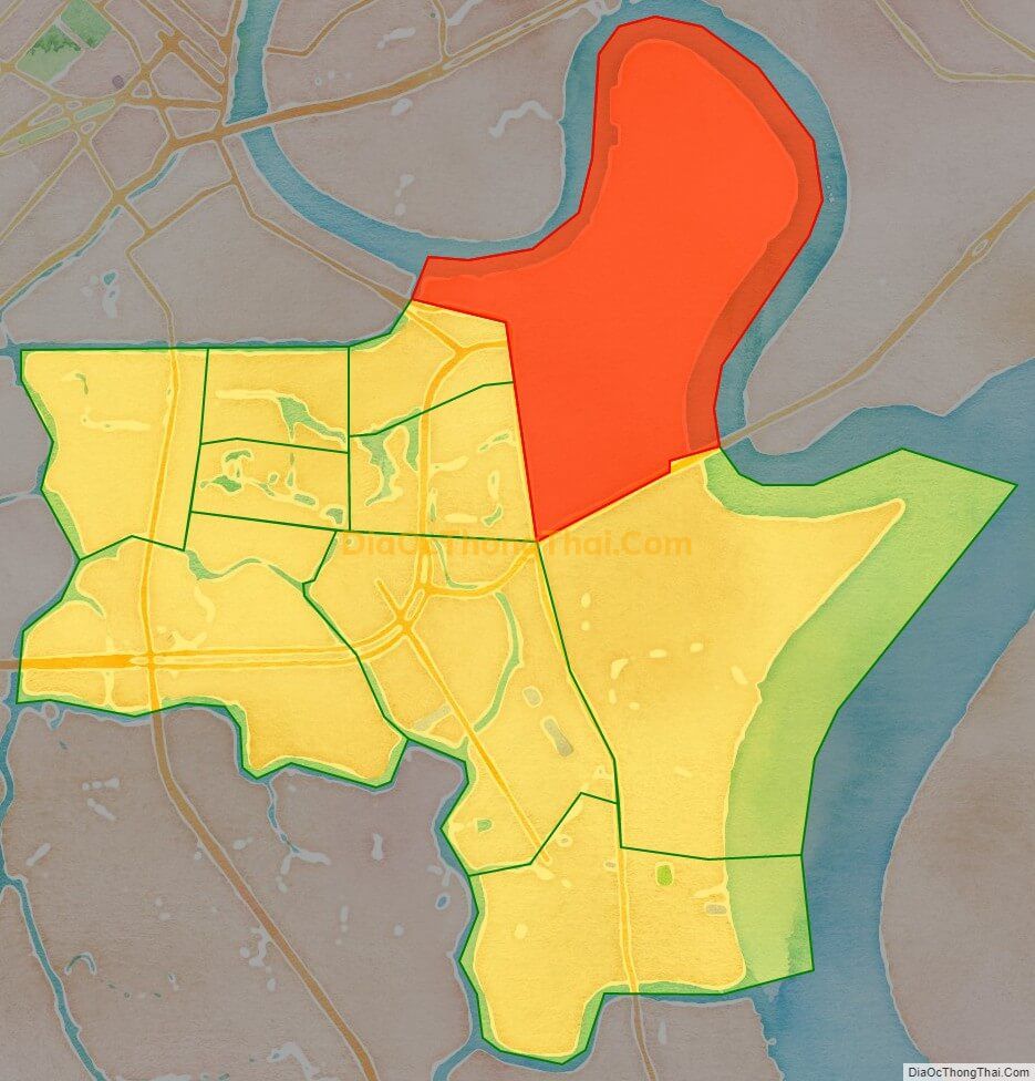 Bản đồ vị trí và địa giới hành chính Phường Tân Thuận Đông, Quận 7