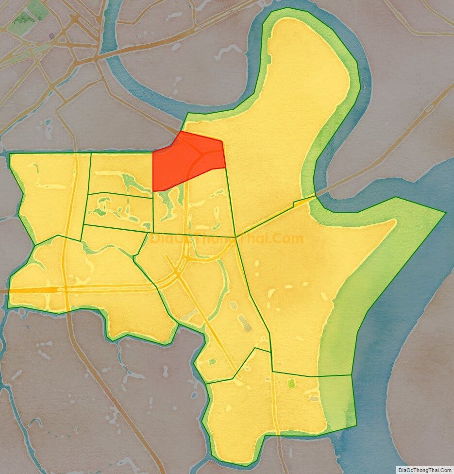 Bản đồ vị trí và địa giới hành chính Phường Tân Thuận Tây, Quận 7