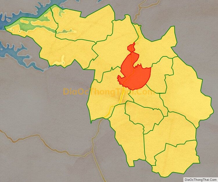 Bản đồ vị trí và địa giới hành chính Thị trấn Cao Phong, huyện Cao Phong