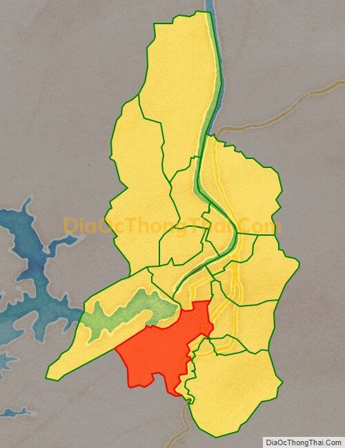 Bản đồ vị trí và địa giới hành chính Phường Thái Bình, TP Hòa Bình