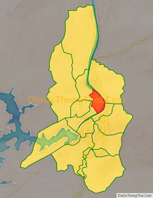 Bản đồ vị trí và địa giới hành chính Phường Thịnh Lang, TP Hòa Bình