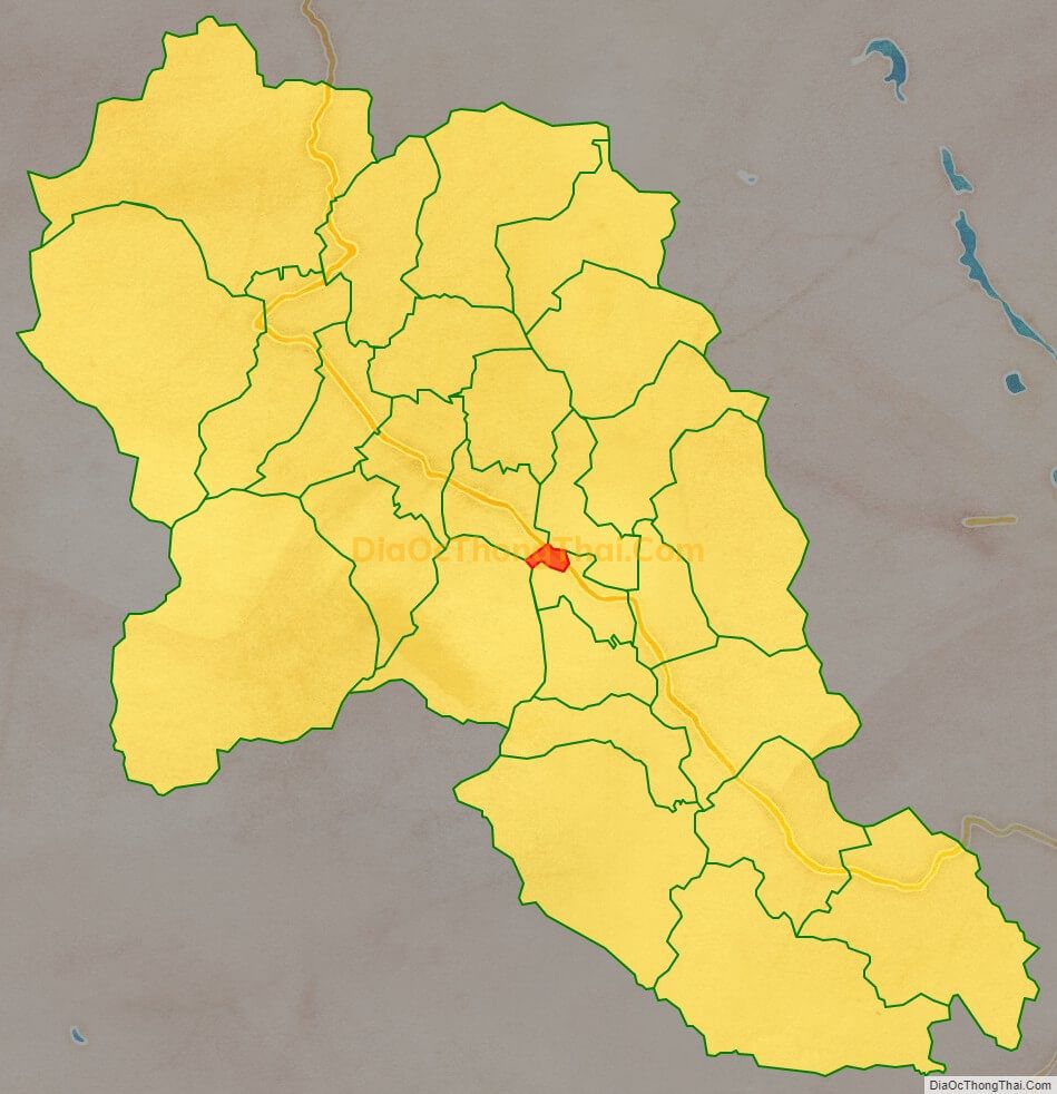 Bản đồ vị trí và địa giới hành chính Thị trấn Bo, huyện Kim Bôi