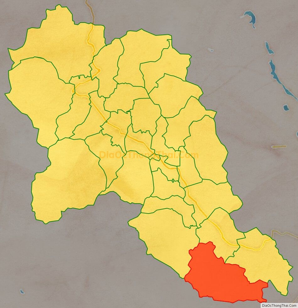 Bản đồ vị trí và địa giới hành chính Xã Nuông Dăm, huyện Kim Bôi