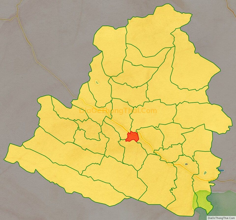 Bản đồ vị trí và địa giới hành chính Thị trấn Vụ Bản, huyện Lạc Sơn