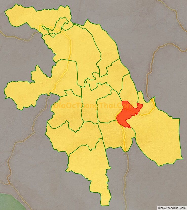 Bản đồ vị trí và địa giới hành chính Thị trấn Chi Nê, huyện Lạc Thủy