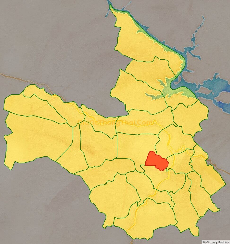 Bản đồ vị trí và địa giới hành chính Xã Nà Phòn, huyện Mai Châu