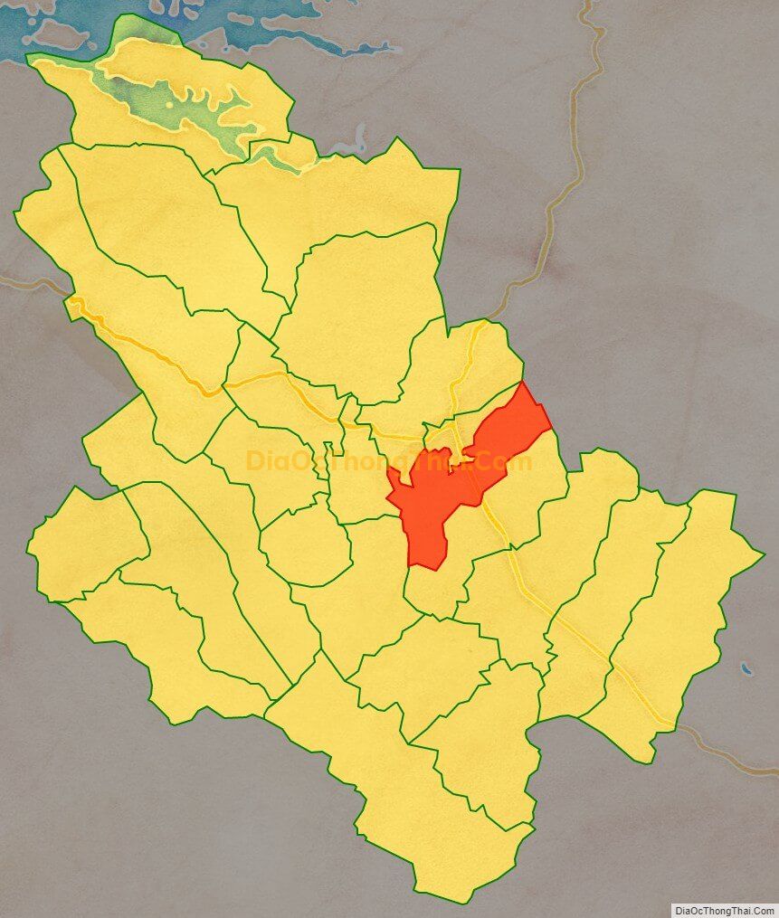 Bản đồ vị trí và địa giới hành chính Thị trấn Mãn Đức, huyện Tân Lạc
