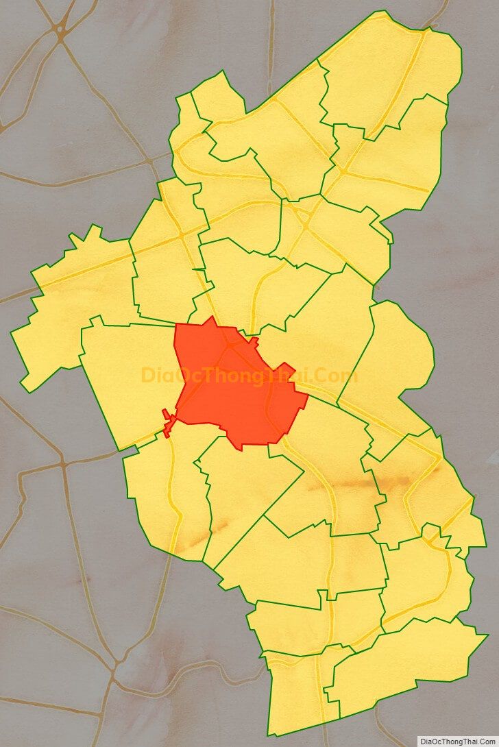Bản đồ vị trí và địa giới hành chính Thị trấn Ân Thi, huyện Ân Thi
