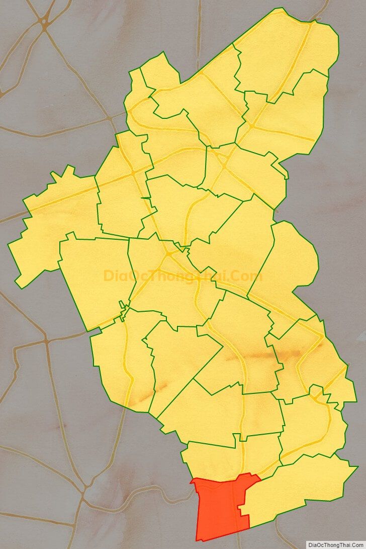 Bản đồ vị trí và địa giới hành chính Xã Hồng Quang, huyện Ân Thi