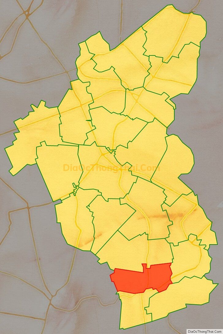 Bản đồ vị trí và địa giới hành chính Xã Hồng Vân, huyện Ân Thi