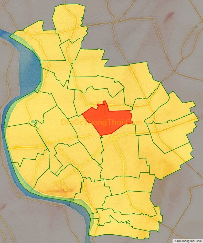 Bản đồ vị trí và địa giới hành chính Thị trấn Khoái Châu, huyện Khoái Châu