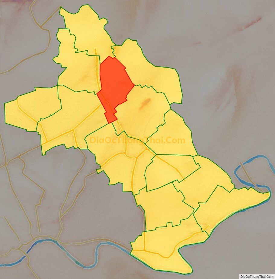 Bản đồ vị trí và địa giới hành chính Thị trấn Trần Cao, huyện Phù Cừ
