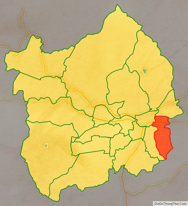 Bản đồ vị trí và địa giới hành chính Xã Diên An, huyện Diên Khánh