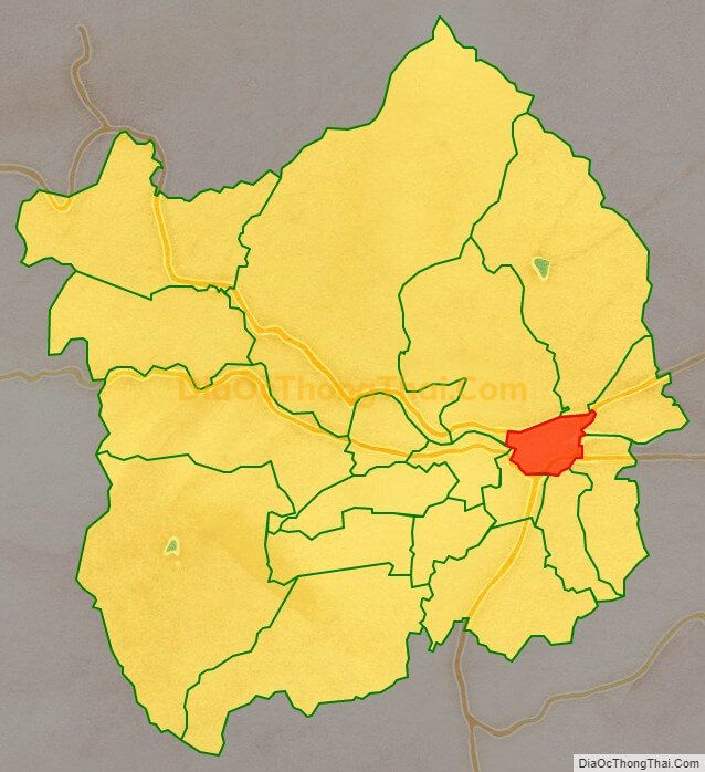 Bản đồ vị trí và địa giới hành chính Thị trấn Diên Khánh, huyện Diên Khánh