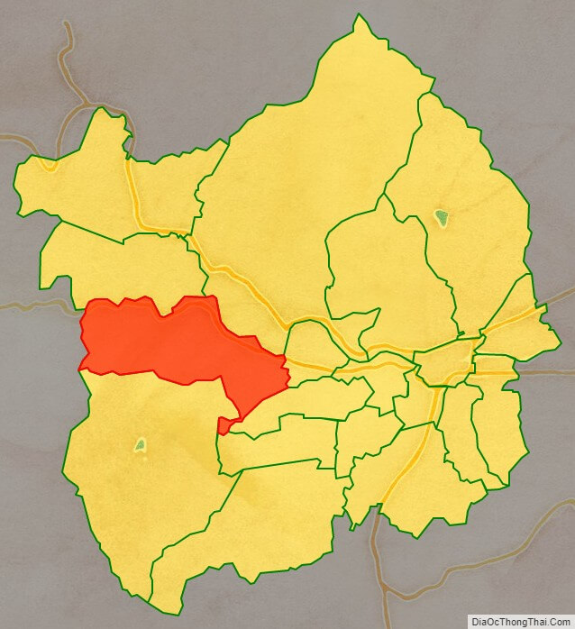 Bản đồ vị trí và địa giới hành chính Xã Diên Thọ, huyện Diên Khánh