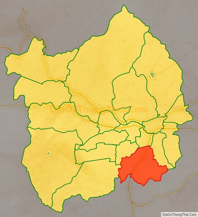 Bản đồ vị trí và địa giới hành chính Xã Suối Hiệp, huyện Diên Khánh
