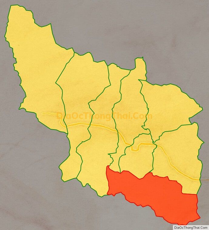 Bản đồ vị trí và địa giới hành chính Xã Ba Cụm Nam, huyện Khánh Sơn