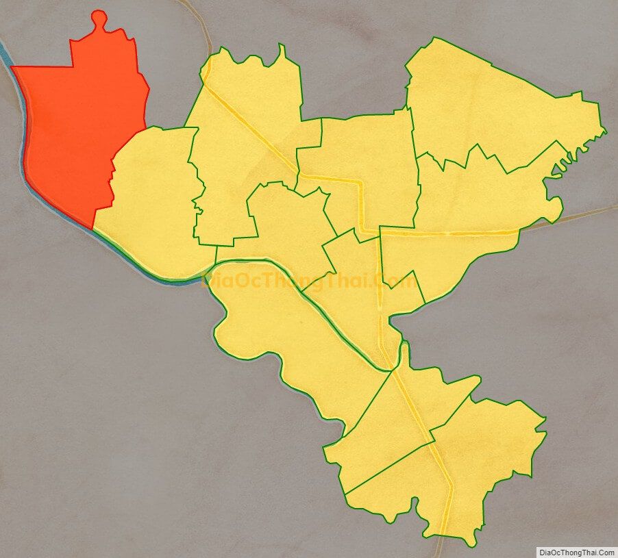 Bản đồ vị trí và địa giới hành chính Xã Thới Quản, huyện Gò Quao