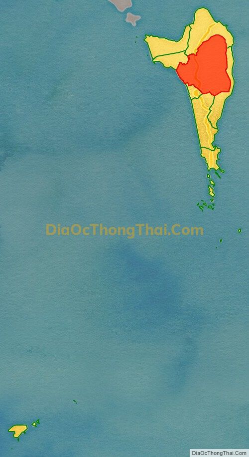 Bản đồ vị trí và địa giới hành chính Xã Cửa Dương, TP Phú Quốc