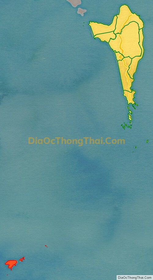 Bản đồ vị trí và địa giới hành chính Xã Thổ Châu, TP Phú Quốc