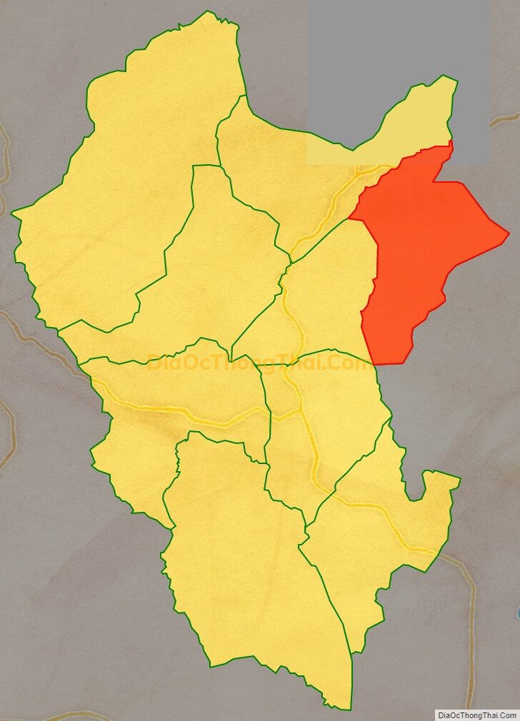 Bản đồ vị trí và địa giới hành chính Xã Văn Lem, huyện Đăk Tô