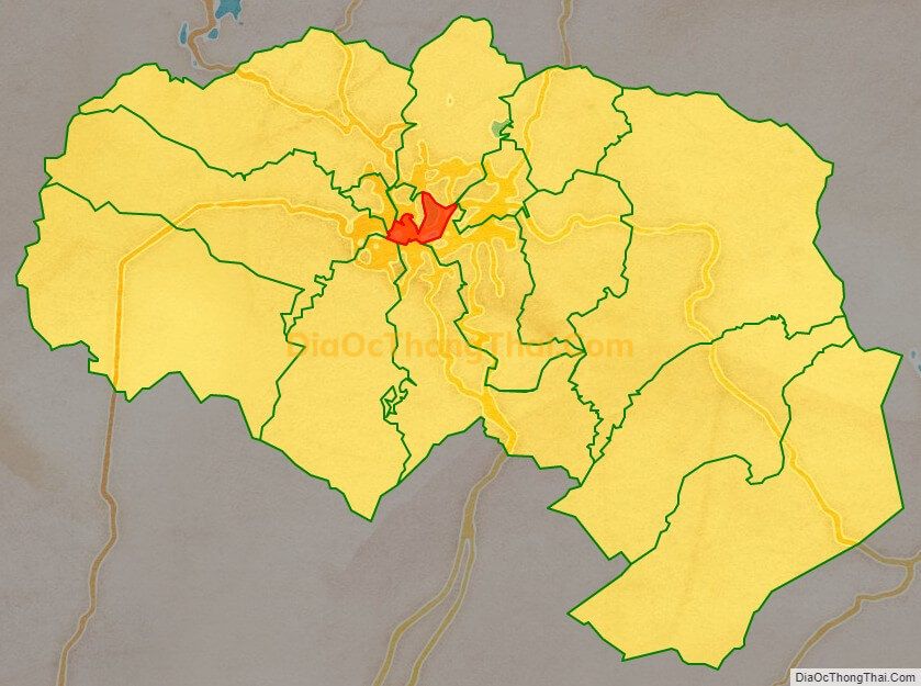 Bản đồ vị trí và địa giới hành chính Phường 1, TP Đà Lạt