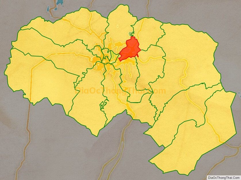 Bản đồ vị trí và địa giới hành chính Phường 9, TP Đà Lạt