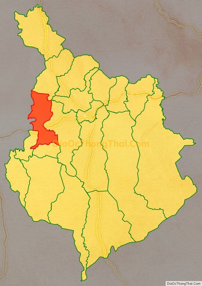 Bản đồ vị trí và địa giới hành chính Xã Đinh Trang Hòa, huyện Di Linh