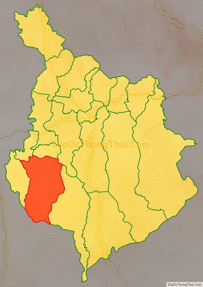 Bản đồ vị trí và địa giới hành chính Xã Hòa Bắc, huyện Di Linh