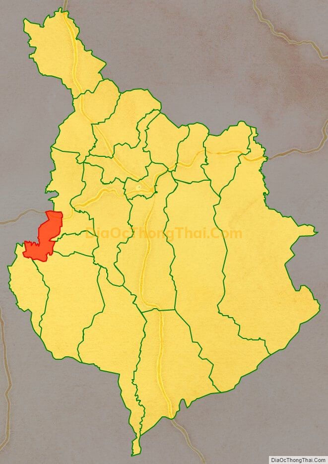 Bản đồ vị trí và địa giới hành chính Xã Hòa Ninh, huyện Di Linh