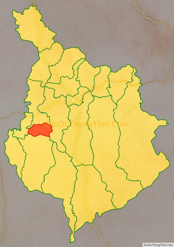 Bản đồ vị trí và địa giới hành chính Xã Hòa Trung, huyện Di Linh