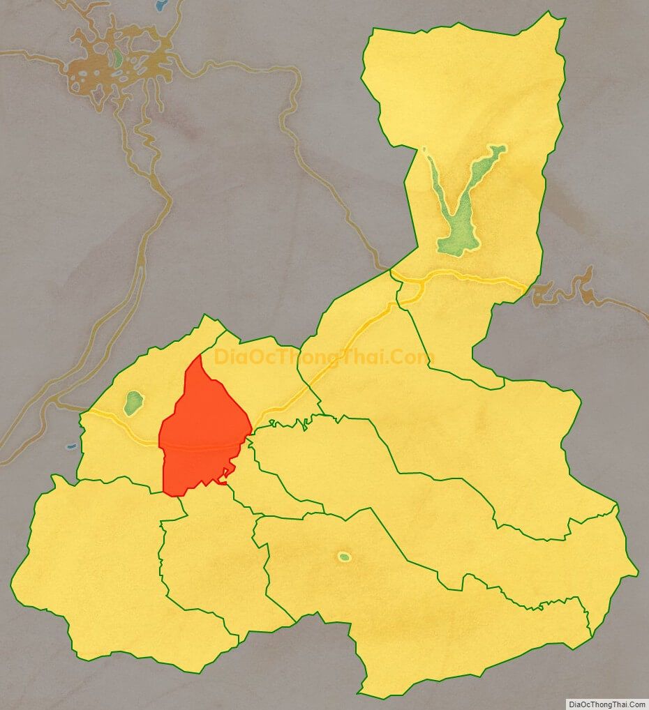 Bản đồ vị trí và địa giới hành chính Thị trấn Thạnh Mỹ, huyện Đơn Dương
