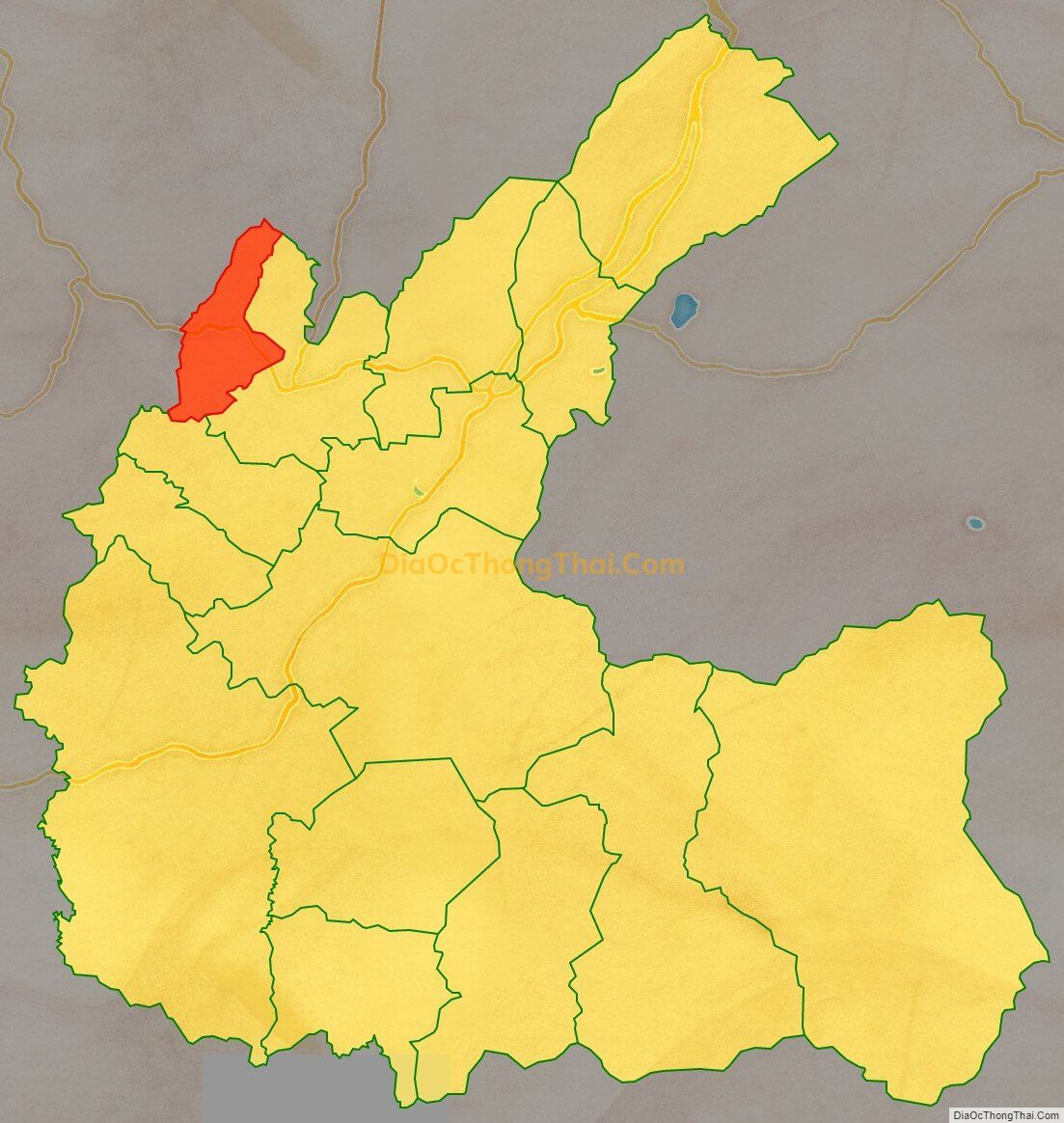 Bản đồ vị trí và địa giới hành chính Xã Bình Thạnh, huyện Đức Trọng