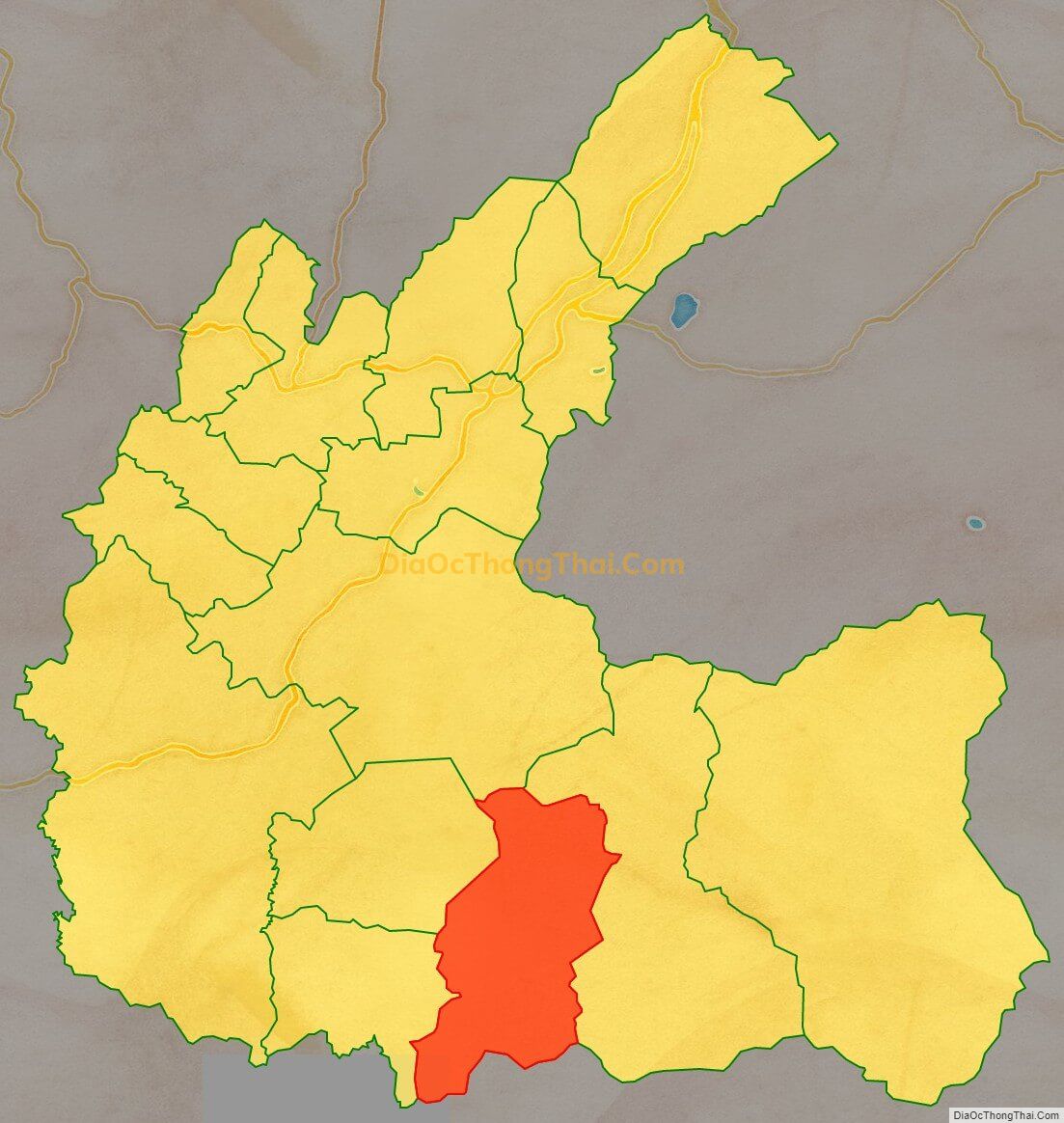 Bản đồ vị trí và địa giới hành chính Xã Đà Loan, huyện Đức Trọng
