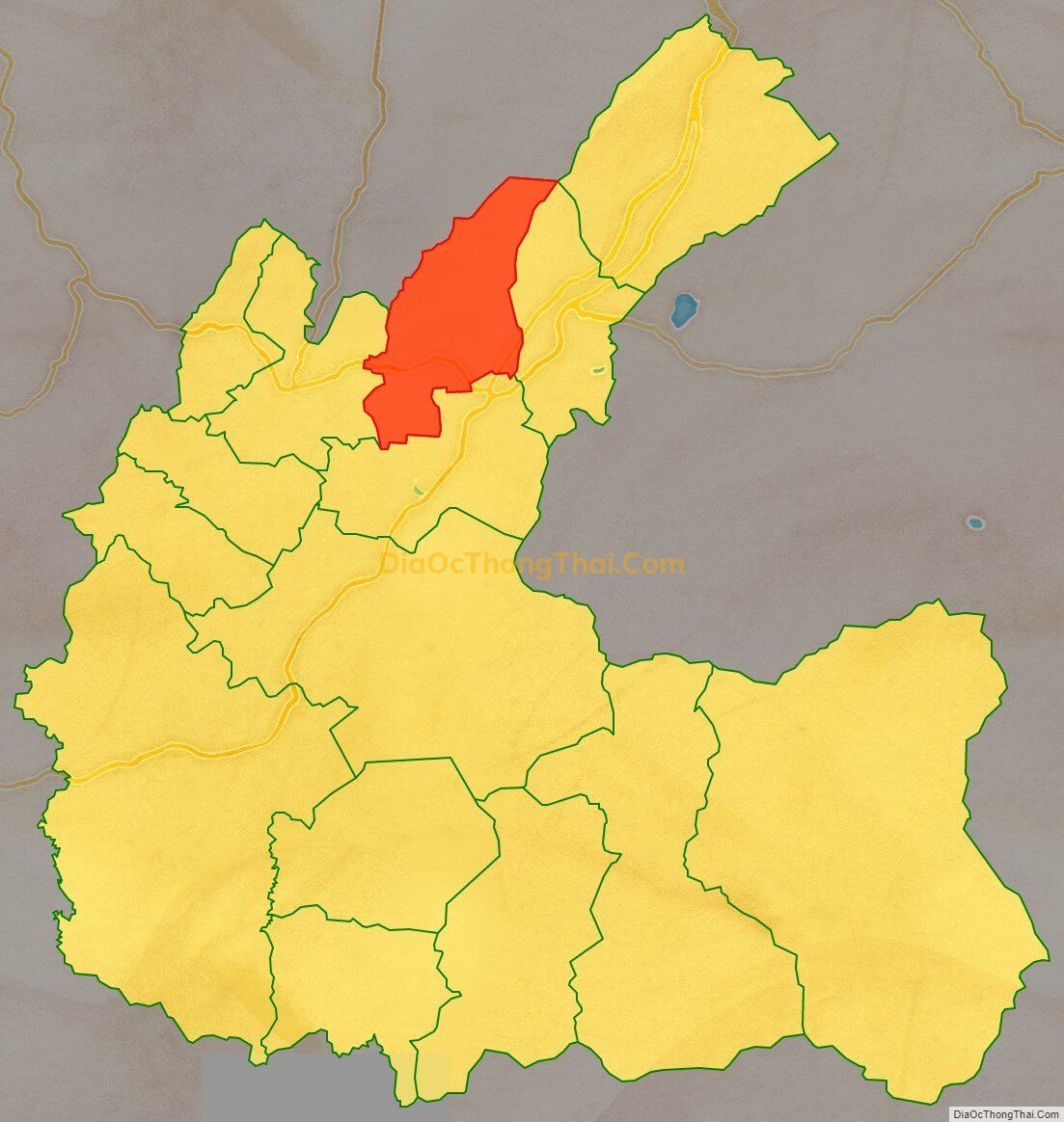 Bản đồ vị trí và địa giới hành chính Xã Liên Hiệp, huyện Đức Trọng