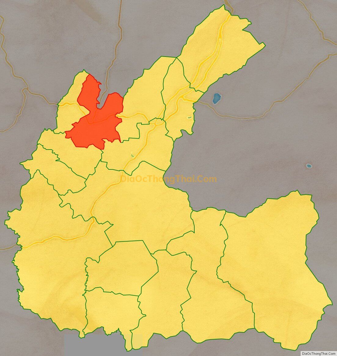 Bản đồ vị trí và địa giới hành chính Xã N'Thol Hạ, huyện Đức Trọng