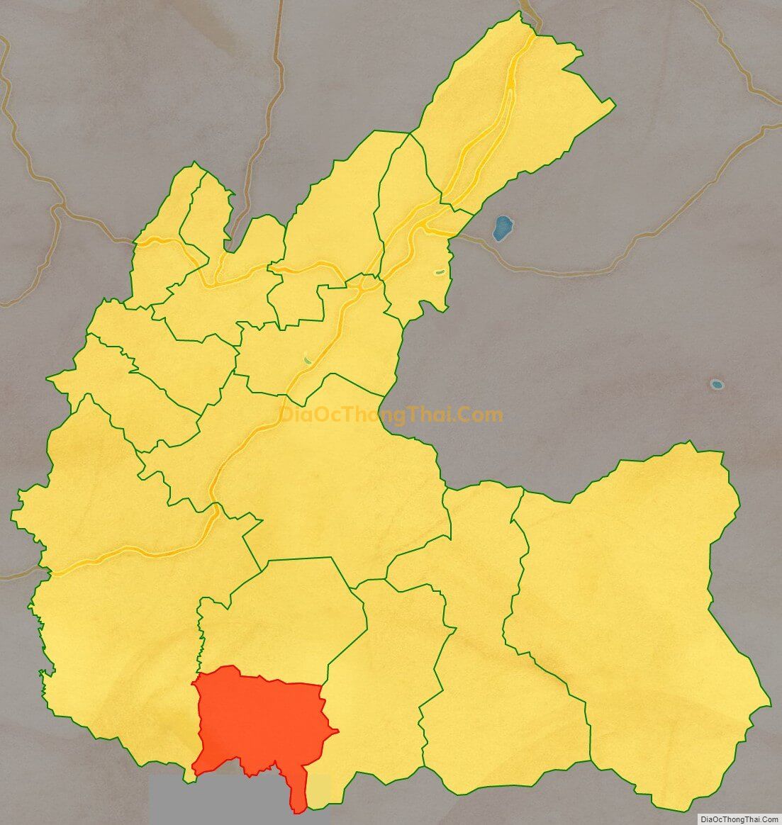 Bản đồ vị trí và địa giới hành chính Xã Ninh Loan, huyện Đức Trọng