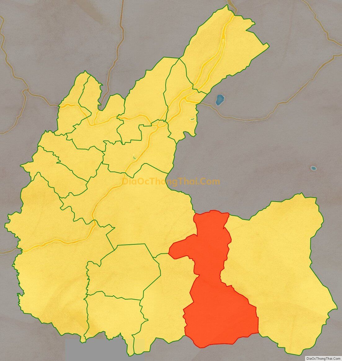 Bản đồ vị trí và địa giới hành chính Xã Tà Năng, huyện Đức Trọng