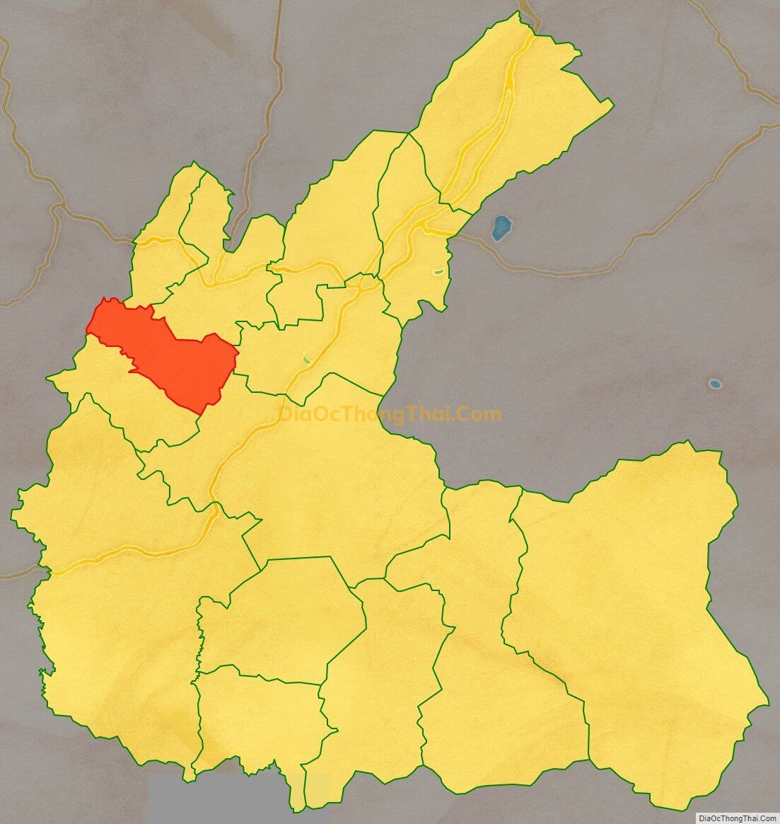 Bản đồ vị trí và địa giới hành chính Xã Tân Hội, huyện Đức Trọng