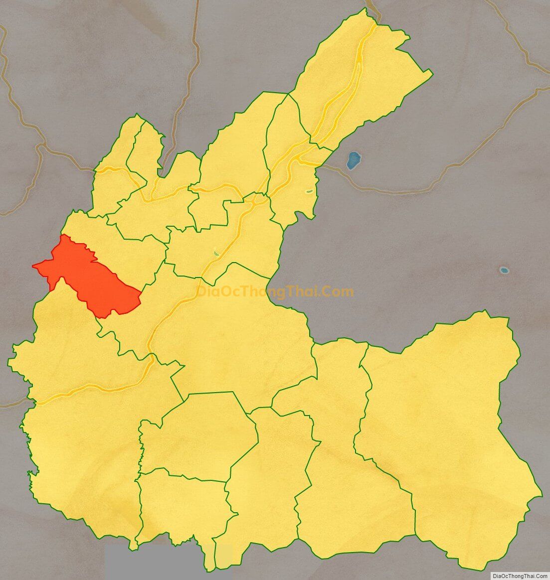 Bản đồ vị trí và địa giới hành chính Xã Tân Thành, huyện Đức Trọng